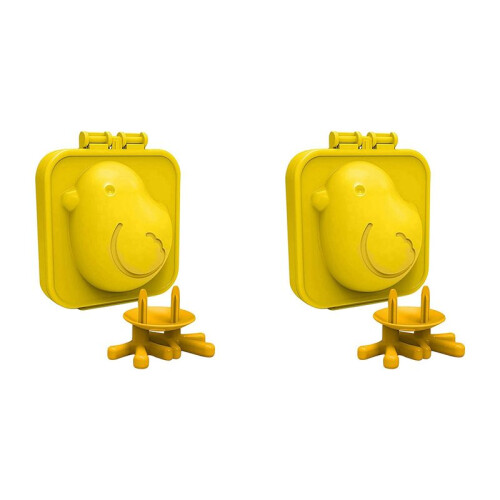 2X Boiled Egg Mold Egg Tool 3D Cartoon Chicken Mold for Boiled Eggs in Chicken Shape DIY Tools for Camping