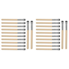 24 PCS Wooden Pencil Pencil Extenders for Artists with Adjustable Metal Handle Lengthener Pencil Pull Charcoal Holder