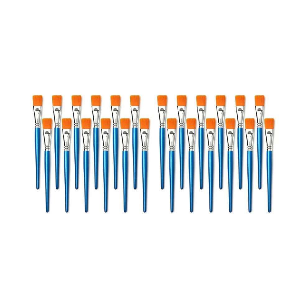 Flat Paint Brushes for Acrylic Painting,24Pcs Large Synthetic Paint Brushes Bulk with Wooden Handle for Acrylic,Crafts-image-OPC-PTQJXSK-NEW