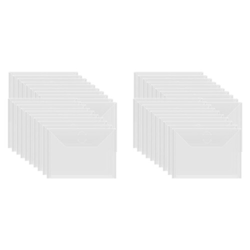 Envelopes Armazenamento 40 Unidades, 7x5 Polegadas, Envelopes Plástico Reutilizáveis, Bolsos, Saco Armazenamento para Carimbo Transparente, Cortes,