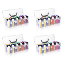 4X Boîte de Rangement de Peinture Acrylique, Capacité de 30 Bouteilles, Boîte de Rangement de Peinture Acrylique pour 2 Onces Liquides de Peinture