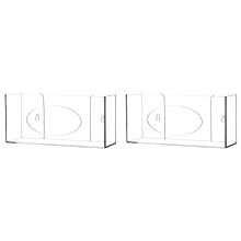 2X Handschoenenkasthouder, Handschoenendispenser, Wandmontage, Acryl Handschoenendispenser, Transparante Wegwerphandschoenenhouder, Handschoenenrek
