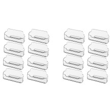 16 Pack Business Card Holder for Desk,Acrylic Clear Business Card Holder Stand,Business Card Display, Fits 30-50 Cards