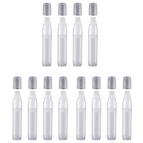 12 Pack Paint Pens 15 mm Empty Acrylic Permanent  Clear White  Pen Fine Point Empty Refillable Markers