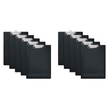 Plastic Clipboards, (Set of 10) Clipboard with Low Profile Clip, 8.9 X 12.3 Inch Clip Boards for Office, School