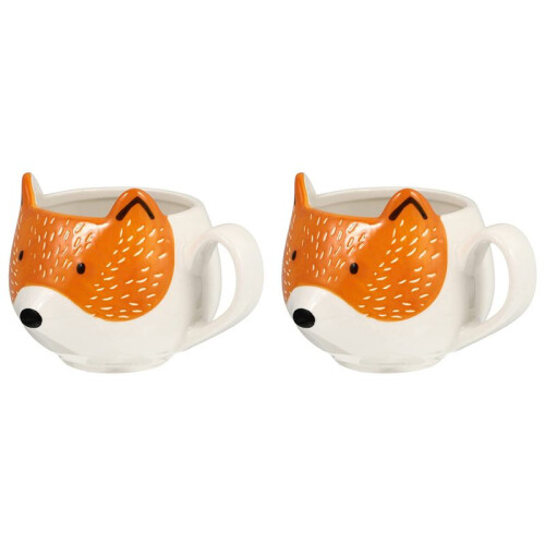 2X Ceramic Coffee Cup Cartoon  Shaped Cup Animal Pattern Home Kitchen Office Juice Milk Cup