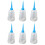 6X 250ml Clear White  Plastic Liquid Glue Applicator Bottle 1