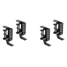 4X Desk Side Vertical Laptop Stand,No Drill Laptop Desktop Mount,Hanging Laptop Holder for Desk Side,Clamp Desk Black