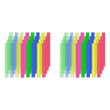 12 Inch Plastic Rulers, 64 PCS Transparent Assorted Color Metric Bulk Rulers with Inches Centimeters Millimeter.