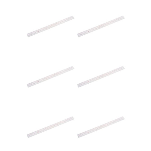 6pcs 40Cm 16 Polegadas de Comprimento Medida Régua de Borda Reta de Plástico Transparente