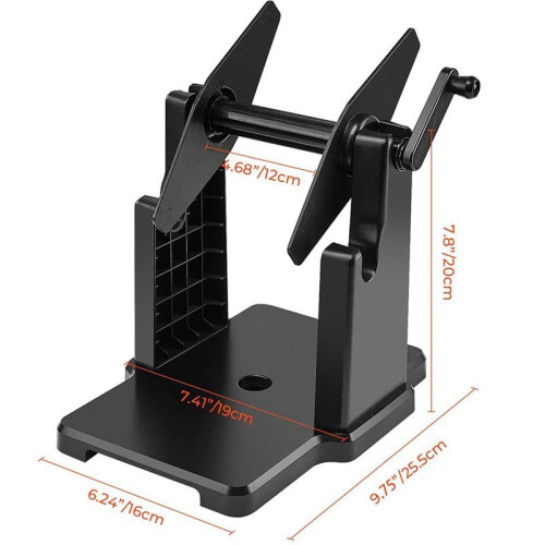 5X External Rolls Label Holder, 2 in 1 Fanfold Stack Paper Holder for Desktop Thermal Label Printer