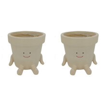 2X Smile Face Planter Pot Funny Plant Pot for Indoor Outdoor Plants Cute Planters Unique Face Flower Pot B