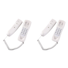 2X Wall Phone, Wired Phone, Landline Phone, Home Phone, Small Extension, Small Hang- Extension, White