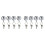 8pcs Retractable Pull Pen Pencil Holder with Belt Clip Key Ring Universal Lanyard 1