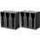2X Acrylic Utensil Dispenser Cutlery Organizer with 3 Compartment Black Silverware Holder Plastic Flatware 1