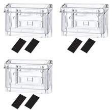 3X Outdoor Business Card Holder Wall Mount Acrylic Business Card Box Included Clear Holder Peel and Stick