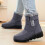 Botas de neve femininas, botinhas de inverno impermeáveis de cano curto. 2