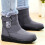 Botas de neve femininas, botinhas de inverno impermeáveis de cano curto. 5