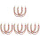 4Paren Paar Multi-Layer Kralen Schoenkettingen Dames En 4