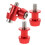 Motorcycle swingarm spools sliders stand adapters red 2 5