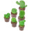 Cactusfiguurtje van hars, 3,5 cm, groen, decoratief. 4
