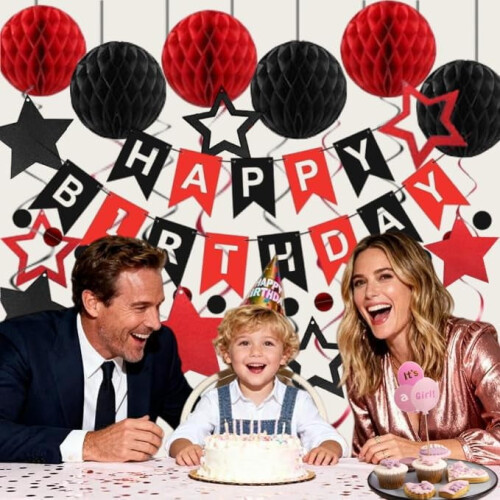 Blue Birthday Decoration Set: Pre-Assembled Banner, 1
