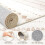 Vaskbart polyester løbertæppe 60x1,8 m beige 3