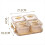 4-Compartment Snack Tray with Lid – PS Material 5