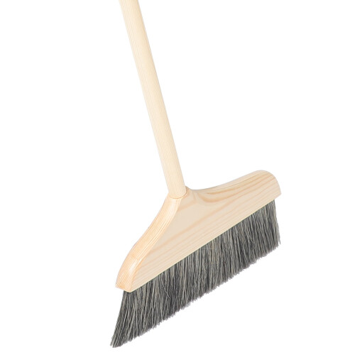 Sweeper Sweeping Wooden Long Handle Broom Soft Bristles Carpet Cleaning 2