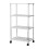 Mobile Storage Rack with Wheels, 4 Hooks, Space-Saving Vertical Design, Sturdy Frame, Durable & Deformation-Resistant – Ideal for Kitchen & Bathroom 2
