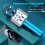Wireless Karaoke Microphone with LED Lights 4-in-1 Blue 5