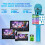 Wireless Karaoke Microphone with LED Lights 4-in-1 Blue 6