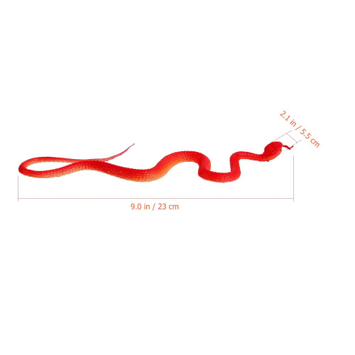 Realistic Red Rubber Snake Prop1Piece 1