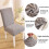 Stretch Dining Chair Covers Solid Color 3 pcs 5