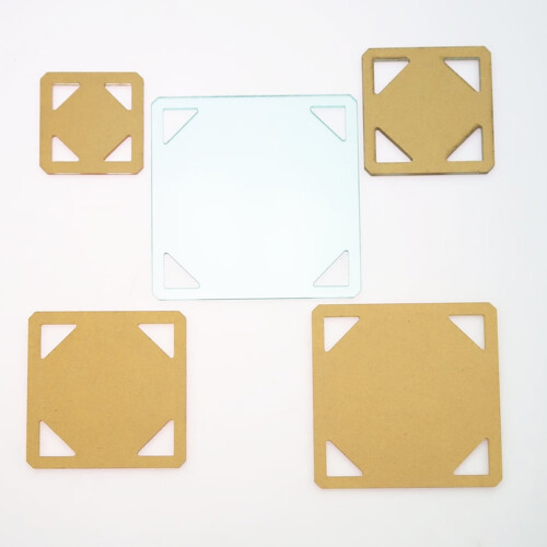 5Pcs Square Ruler for Quilting and Patchwork Tool Sewing Embroidery PVC Crafting Accessories 2