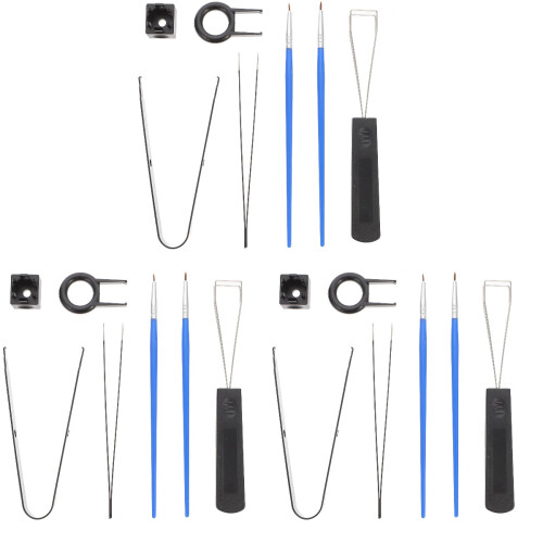 3Sets Keyboard Tool Kit Schwarz Mit Keycap Remover, Brush Tweezers 2