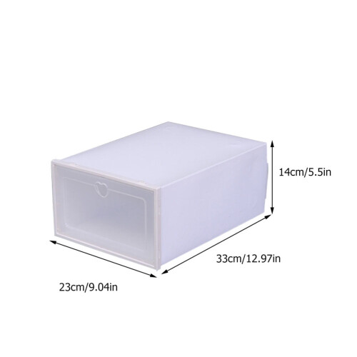 Transparent Plastic Shoe Storage Box with Drawer Design for Easy Use 4 Pieces 1