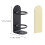 Ensemble de 2 porte-brosses à dents muraux Masteelf noir 2