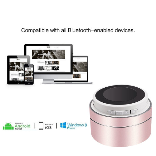 Μίνι ασύρματο ηχείο, φορητό ηχείο Bluetooth με ήχο HD, χρόνο αναπαραγωγής 4 ωρών, 2