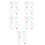 20Pièces Colliers Chat En Avec Perles Pendentif Os Coloré 7