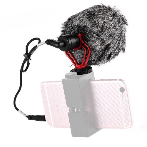 Microfone de vídeo condensador de metal compatível com DSLR, tablet, PC, iOS 6/6s – 3,5 mm 1