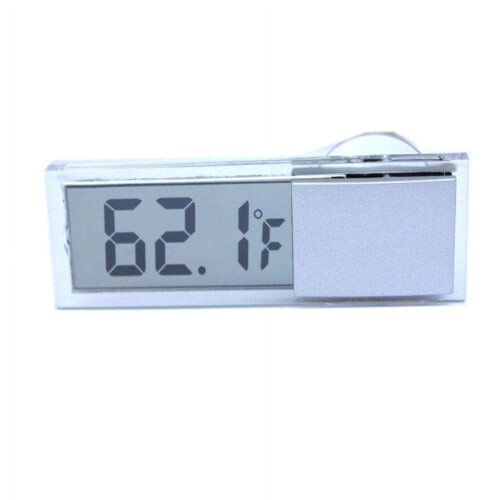 Termômetro digital LCD compacto para uso interno e externo com ventosa 1