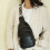 Μικρή τσάντα ώμου Crossbody για γυναίκες από δέρμα με πολλαπλές θήκες, ρυθμιζόμενο 3