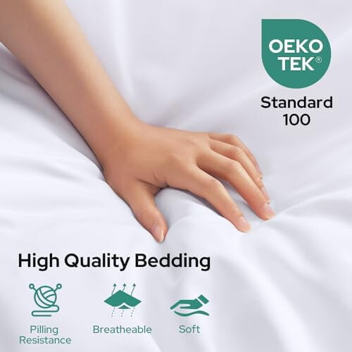 Σεντόνια Queen Size - Σετ 6 τεμαχίων (Λευκό) - Σεντόνια από εξαιρετικά μαλακή 2