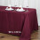 Burgundy polyester rectangle tablecloth 90 x 132 inches 5