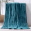 Soft Fleece Throw Blanket 50x60 in Teal Vintage Pattern 2
