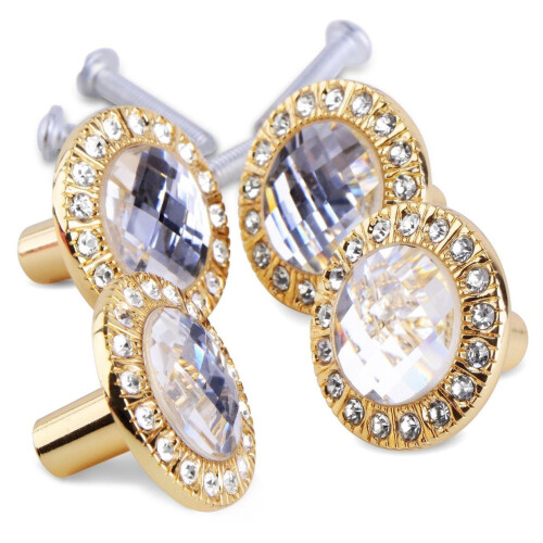 FRCOLOR4 τεμάχια Κομψά Λαμπερά Κρυστάλλινα Στρας Διακόσμηση Κουζίνας Ντουλάπι 2