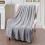Fleece Throw Blanket 50x60 in Light Grey 2