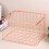Rose Gold Wire Basket with Handle for Home Office Storage 6