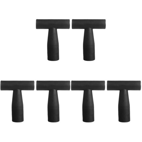 6Stk Kunststoffgriff Für Und Rechen, Ergonomisch, Schwarz 1